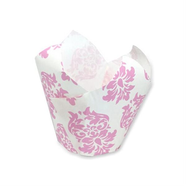 Tulipas Papel Renda Rosa 100 Unid