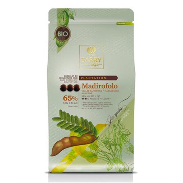 Cobertura Negra Madirofolo Bio 65% 1 Kg Cacao Barry