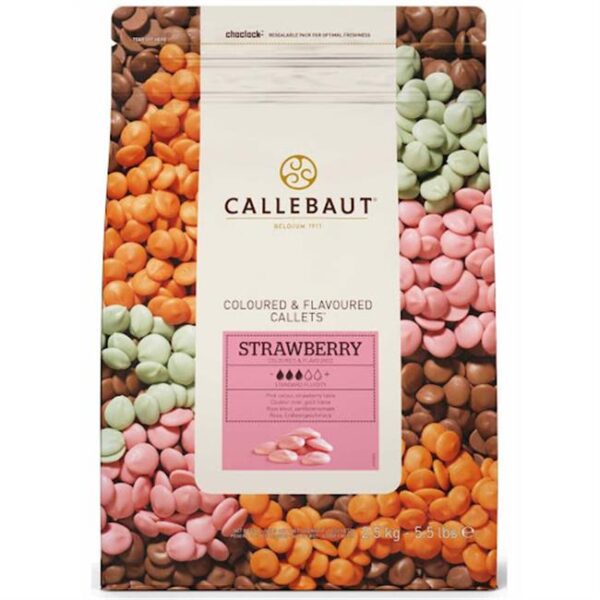 Chocolate Pastilha Callebaut Morango 2,5 Kg