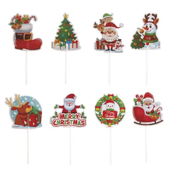 Cake Topper Natal 9X6Cm (8 modelos) (48 Unid)