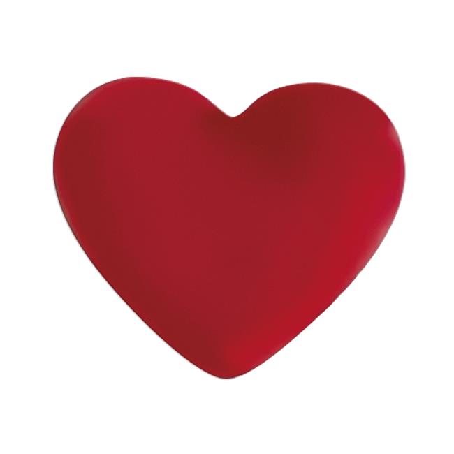 Corações Vermelhos 2D Choc. Negro 30x27mm (135 Unid)